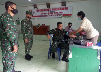 Peringati HUT TNI ke-75, Kodim 0420/Sarko Gelar Donor Darah